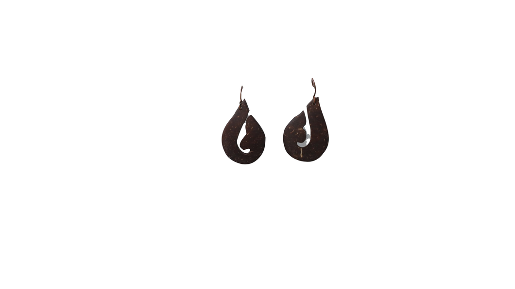 Coconut Shell Ear ring